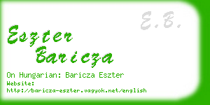 eszter baricza business card